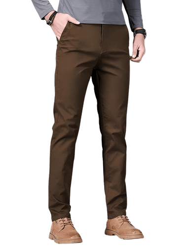 97% Cotton Men's Casual Pants Autumn Fashion Comfortable Elastic Slim Straight Business Trousers, Drestiny, Casual Pants, Dress Pants Men's, Trousers, United States, Australia, New Zealand, United Kingdom, 28, 29, 30, 31, 32, 33, 34, 36, 38, Coffee Brown, Black, Blue, Dark Grey, Khaki, Army Green, Light Khaki, Light Grey Pants, Shopdrestiny.com